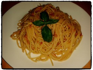 tuna, chilli, pasta, spagety